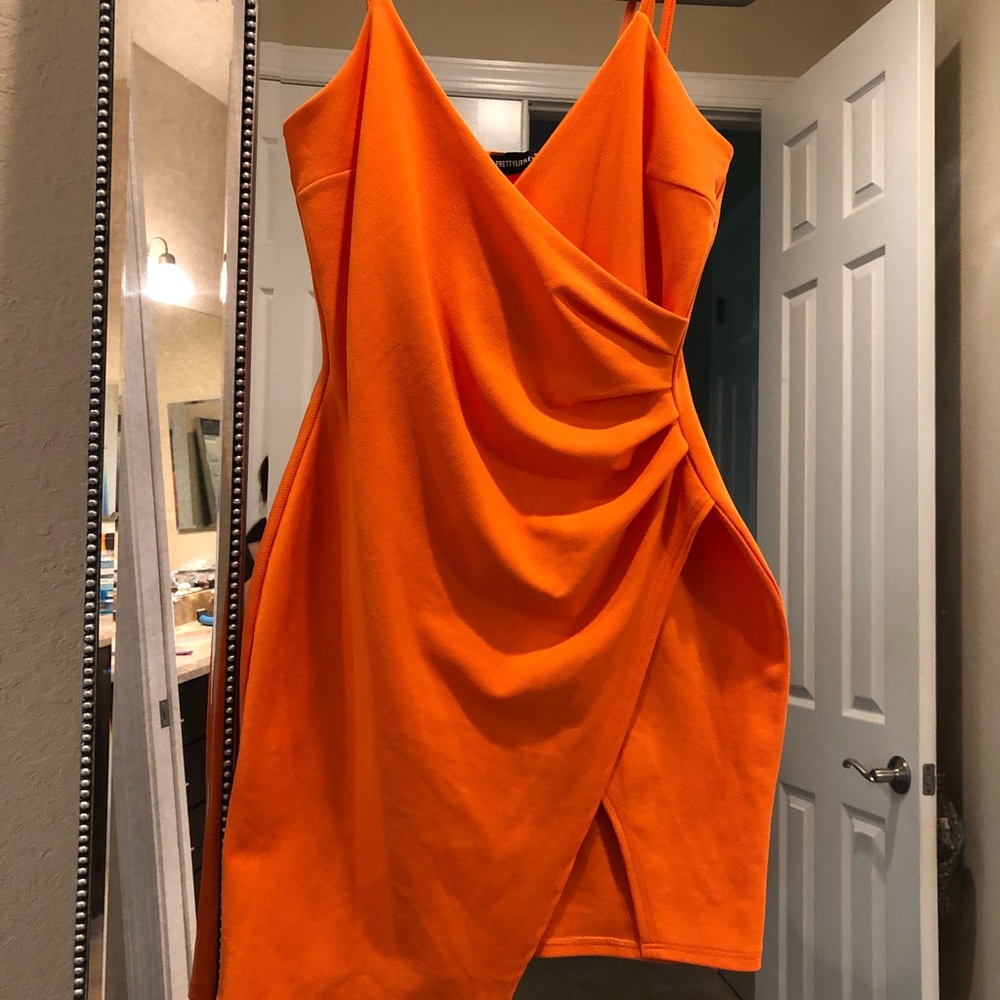 Pretty little thing orange dress